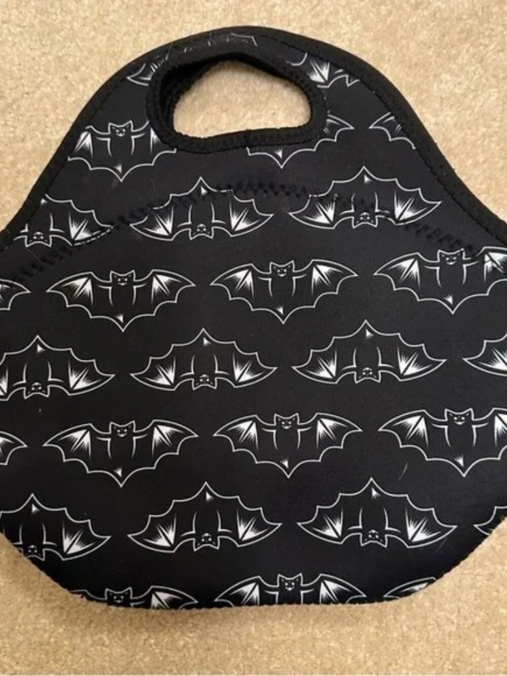 Sourpuss Black and White Bat Design Purse - Picture 8 of 8
